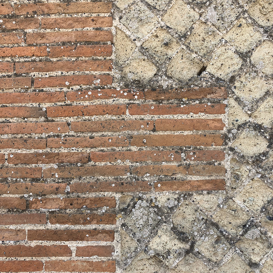 Ancient brickwork, Pompeii.