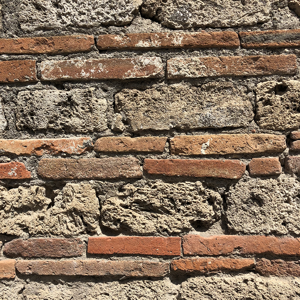 Ancient brickwork, Pompeii.