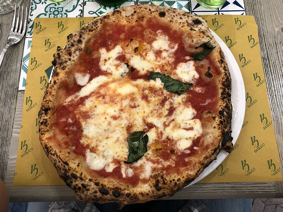 Margherita pizza, Basilico. Our four-day guide to Sorrento.