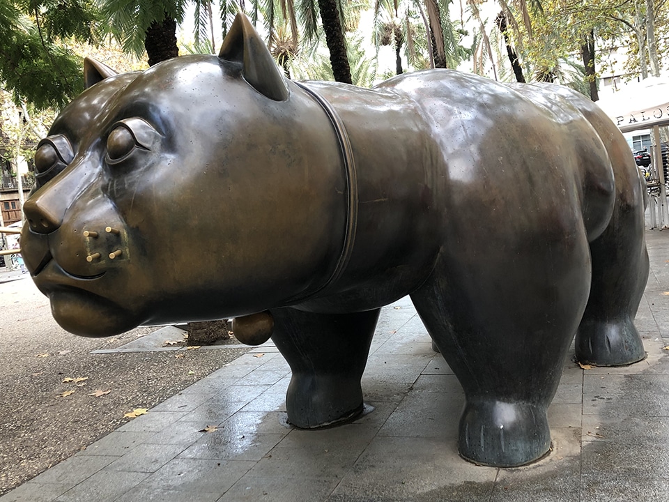 Fernando Botero's 'Cat'.