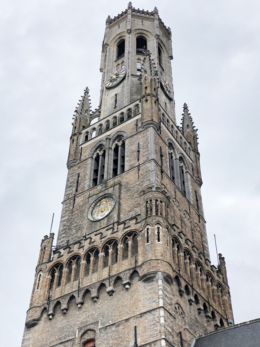 The Belfry and Church spires of Bruges.