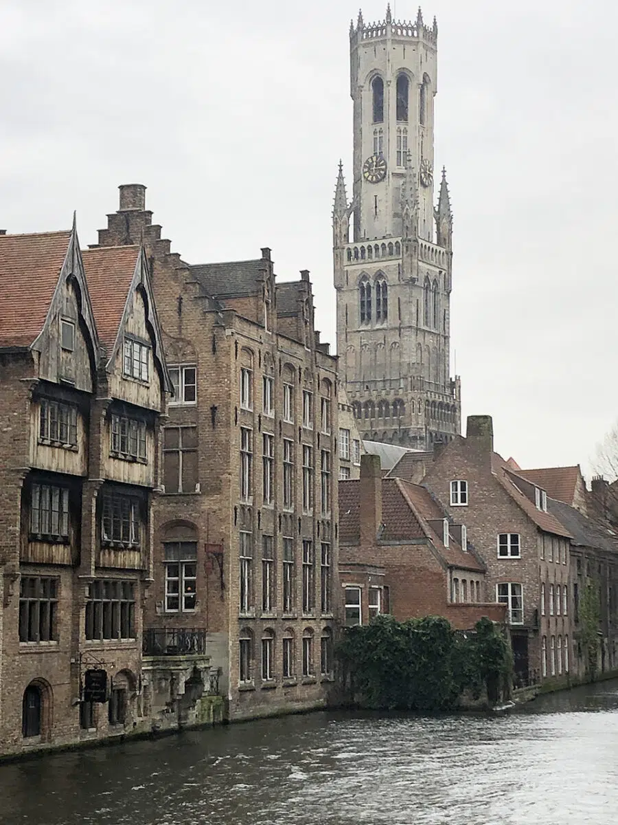 River view of Bruges, Belgium.