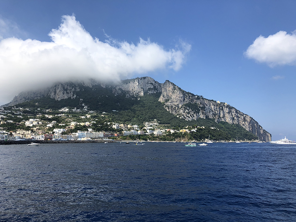 Visiting the island of Capri from Naples.