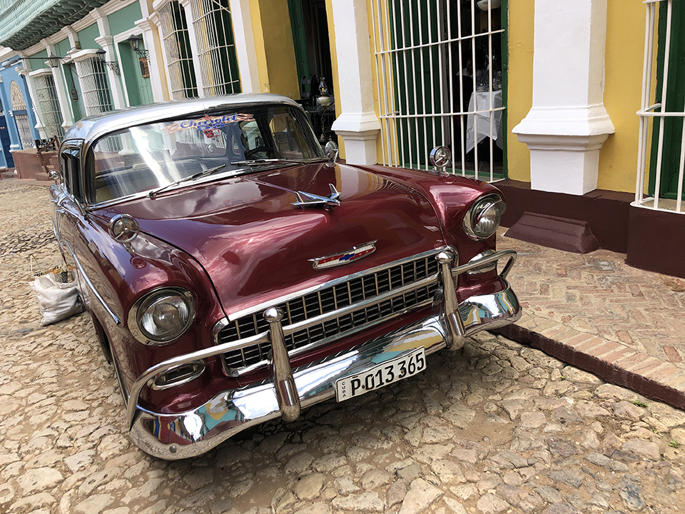 A beautiful classic American car, Cuba.