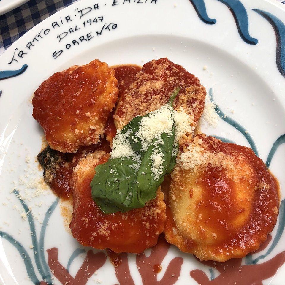 Ravioli at Trattoria da Emilia, Sorrento.