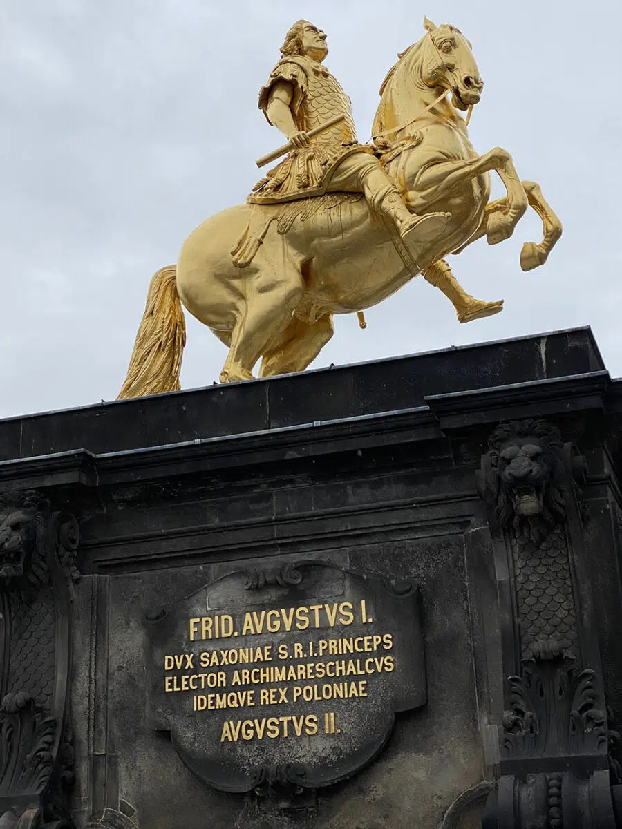 The Golden Rider monument, Goldener Reiter.