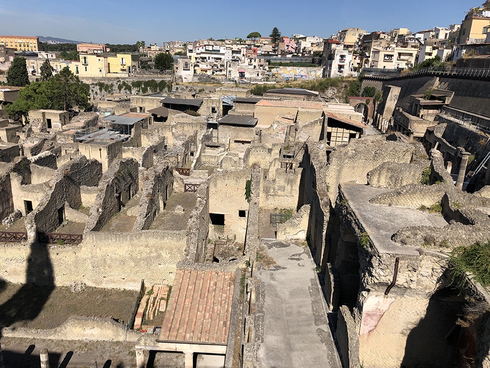 Visiting Herculaneum, Naples.