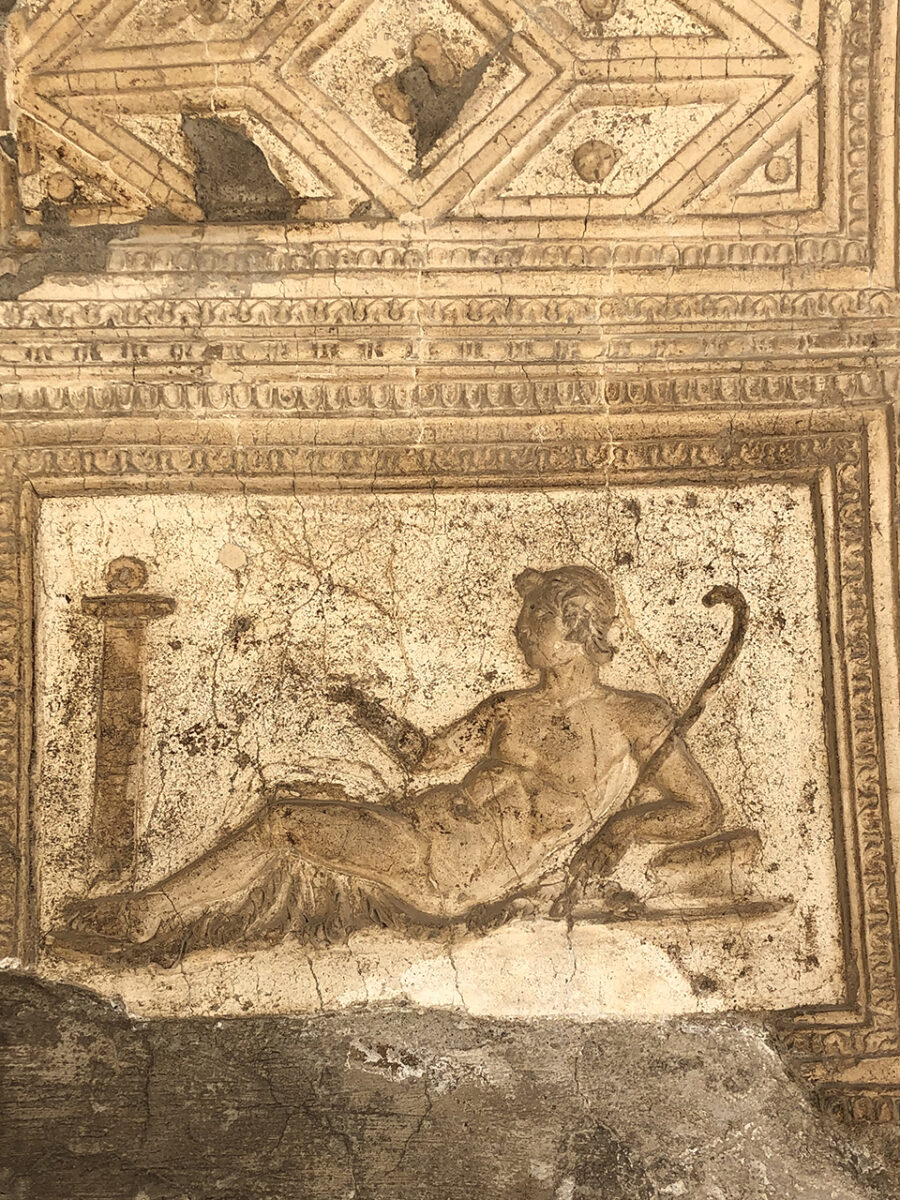Incredible Fresco's and plasterwork, Herculaneum.