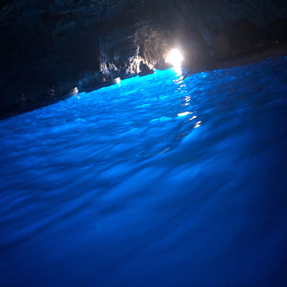 Inside the Blue Grotto, Capri.