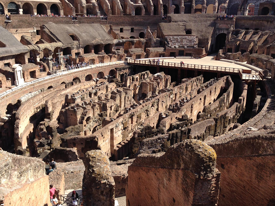 Inside the colosseum, Rome.