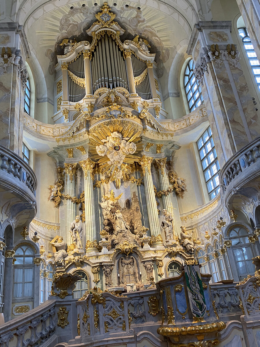 Inside the Frauenkirche, Dresden.