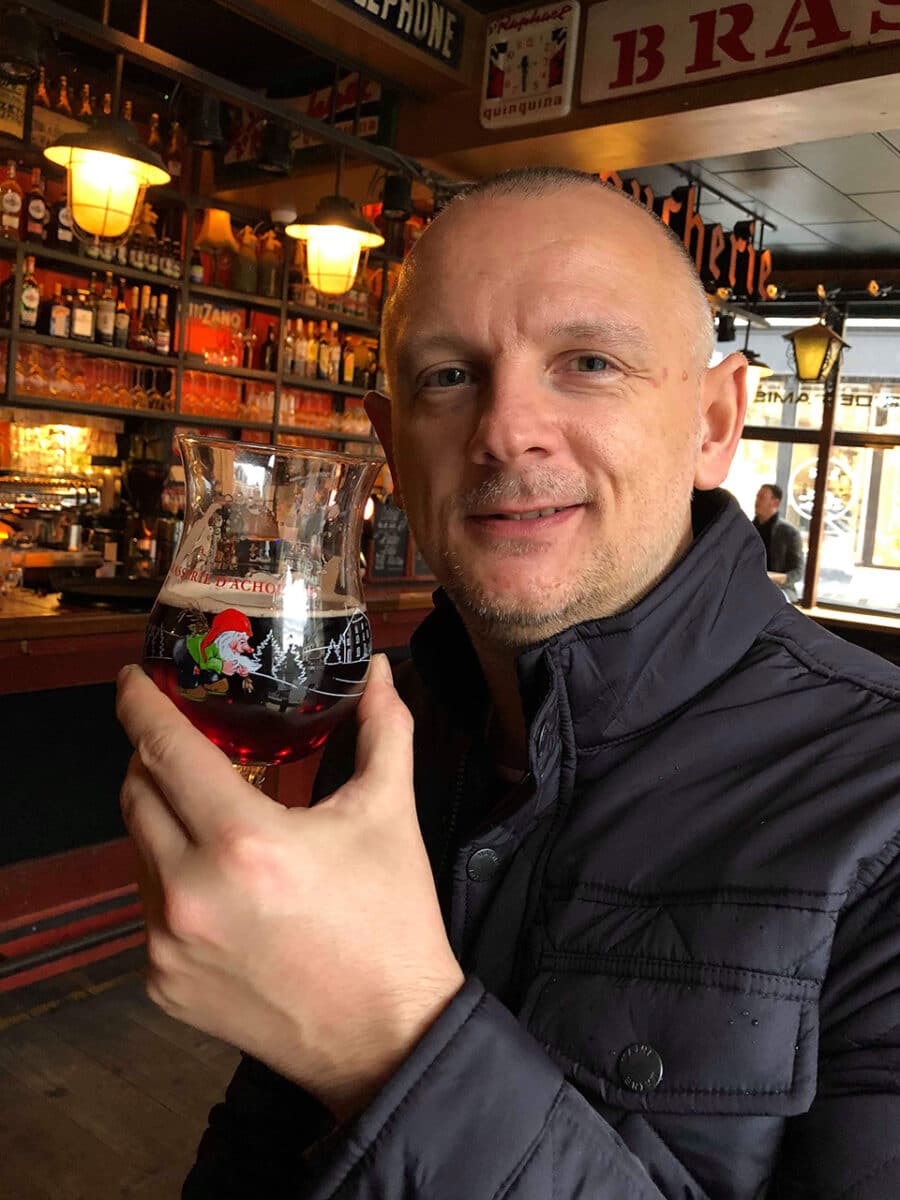 Belgian cherry flavoured beer.