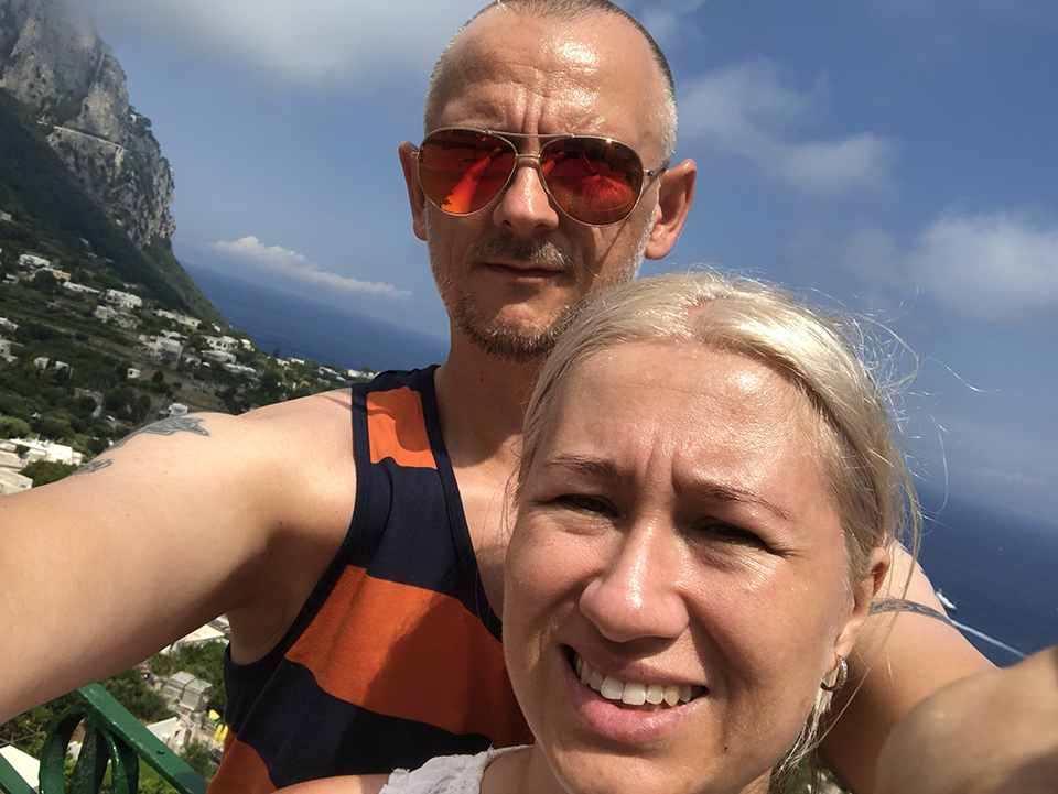 Jason and Vicky enjoying the beautiful island of Capri, Italy.