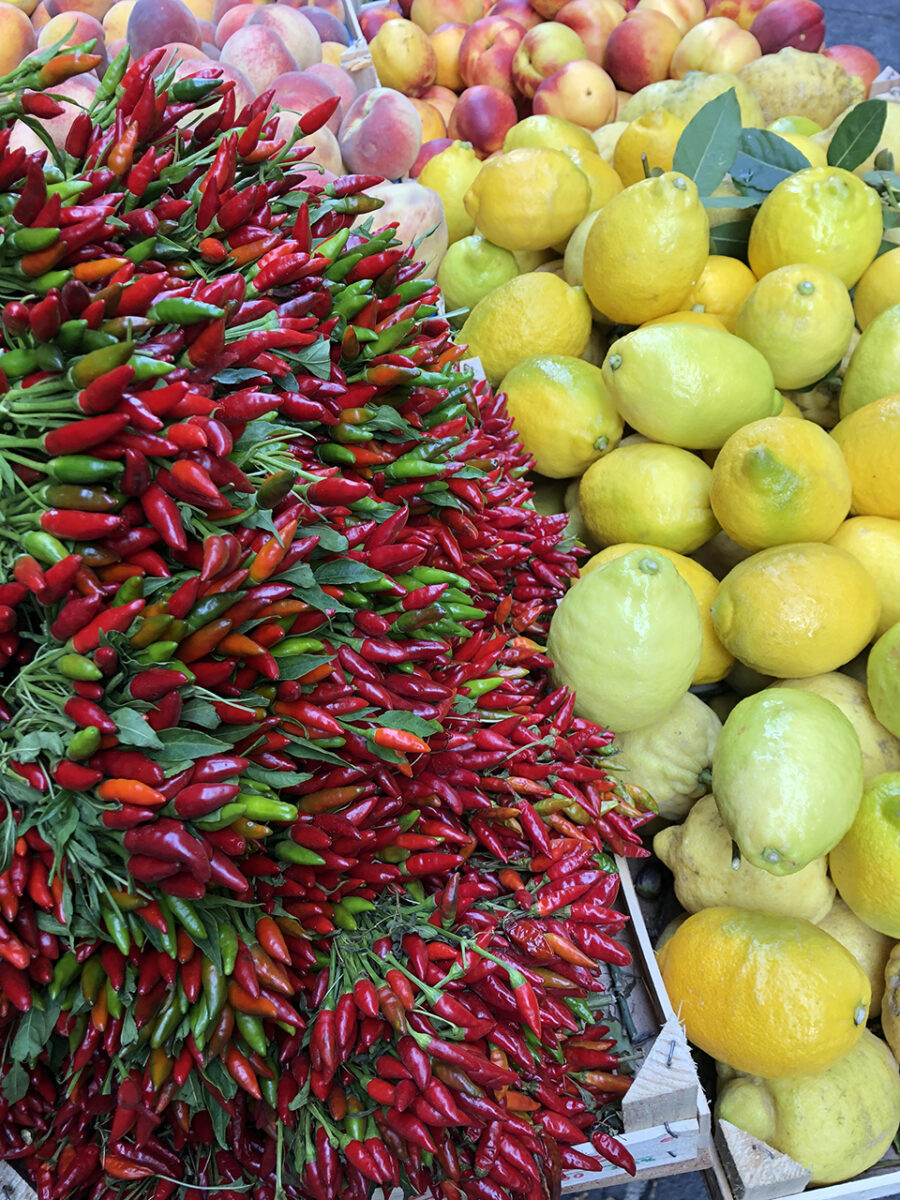 Our four-day guide to Sorrento. Fresh lemons and chillis, Sorrento.