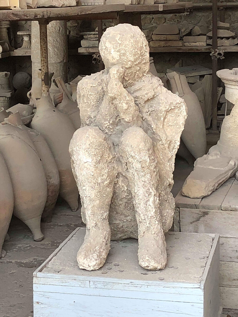 The plaster casts of Pompeii.