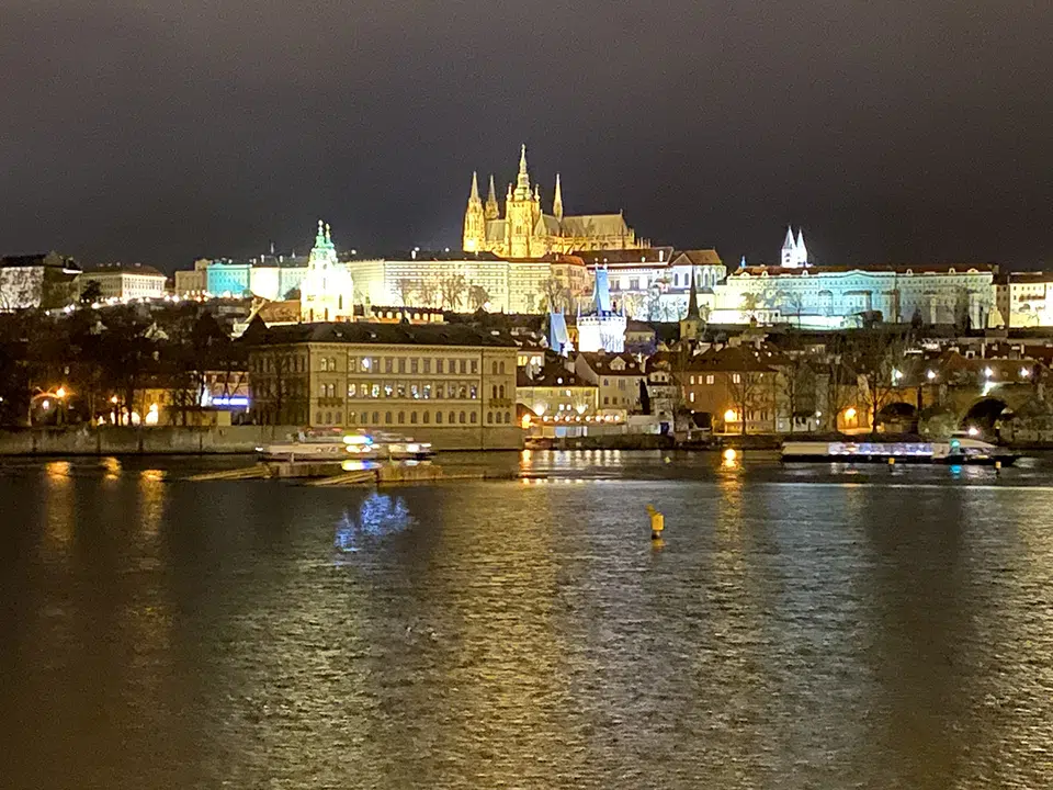 Spend three days in Prague, check out the castle at night.