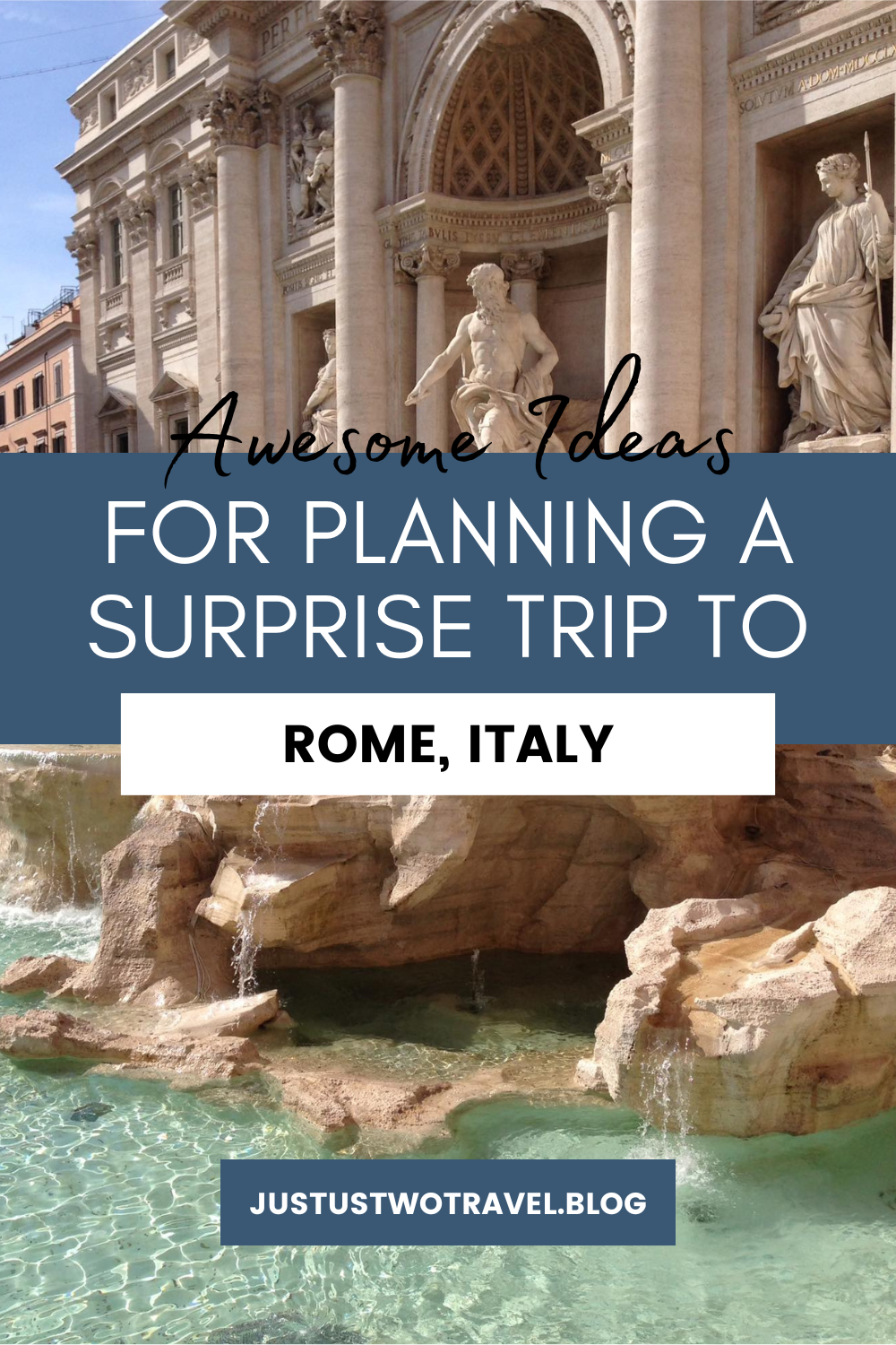 Awesome ideas for planning a surprise trip to Rome, Italy.