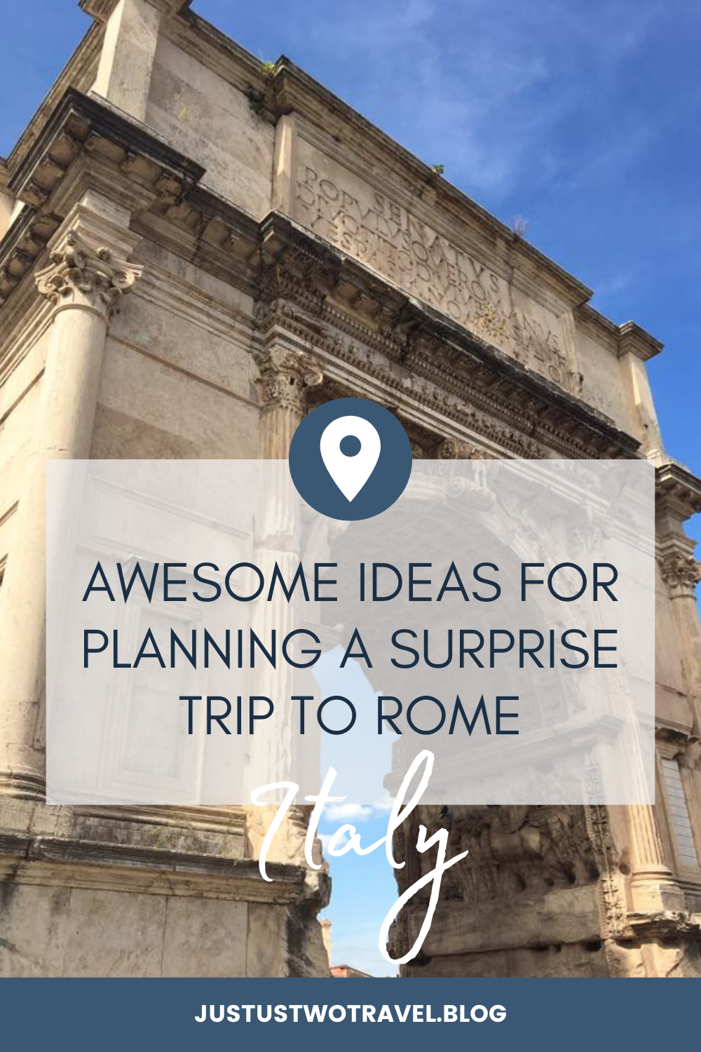 Awesome ideas for planning a surprise trip to Rome, Italy.