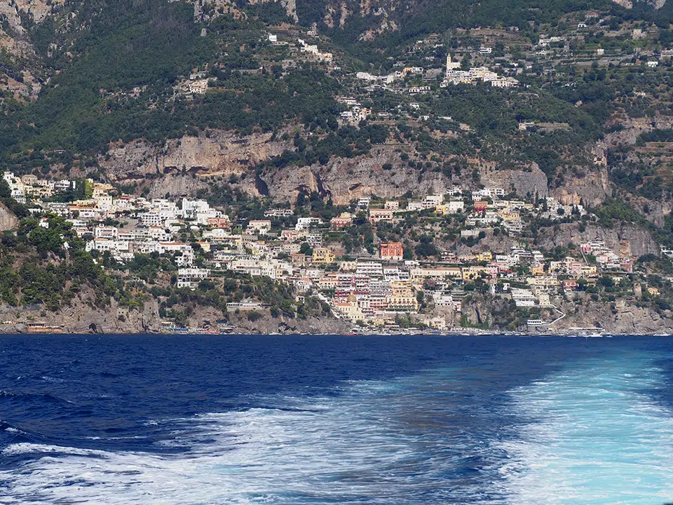 Positano, view from our ferry.
