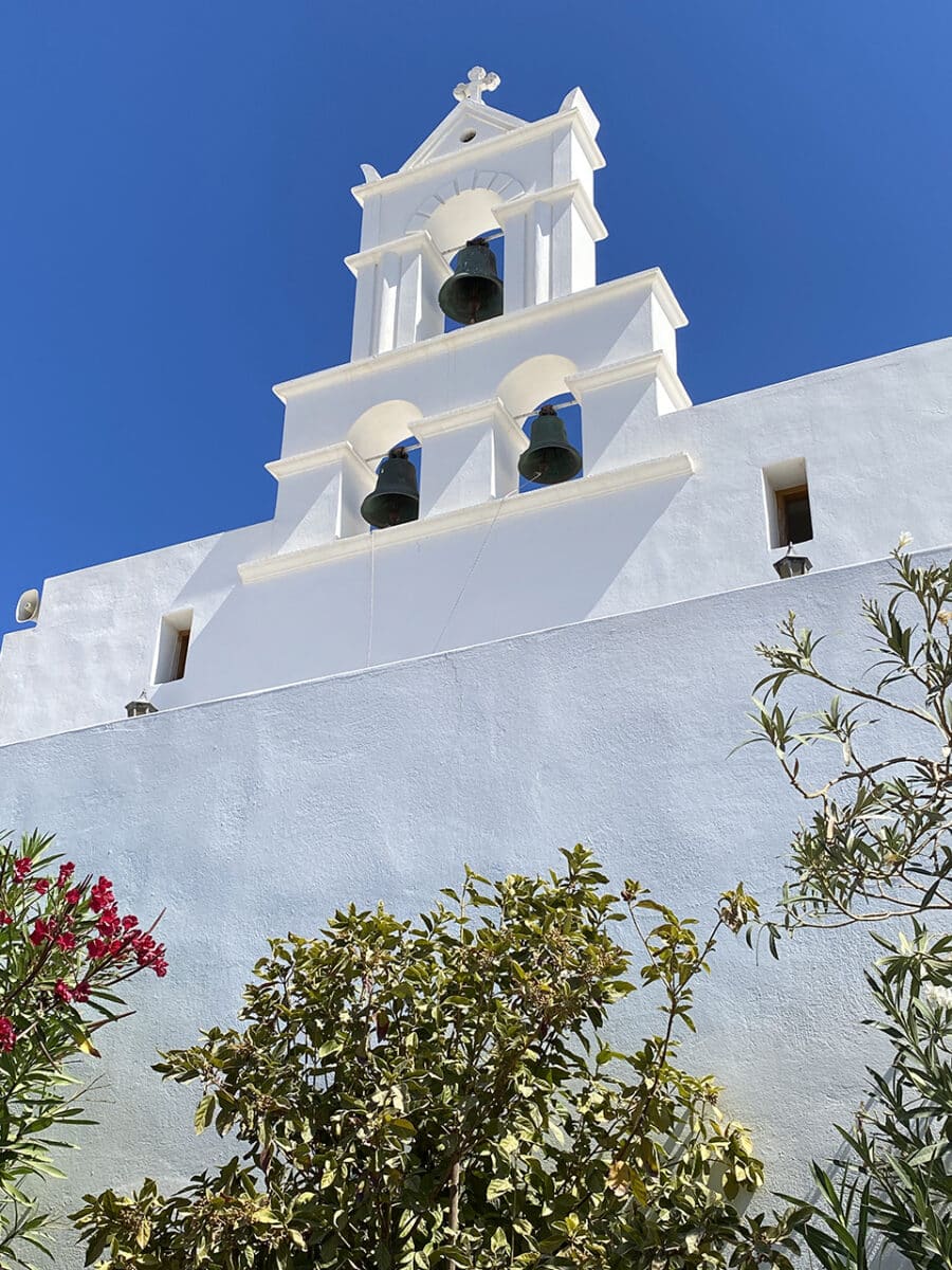 Beautiful churches, Ios, Greece.