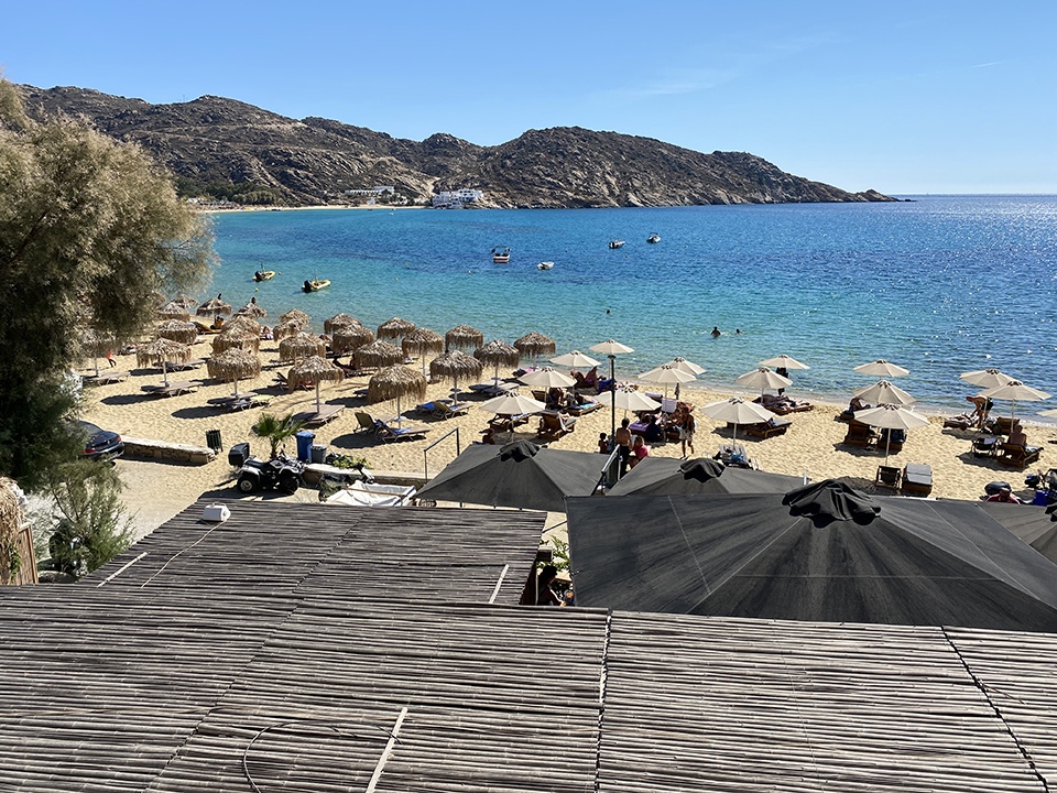 The view from Hotel Delfini, Mylopotas beach, Ios.