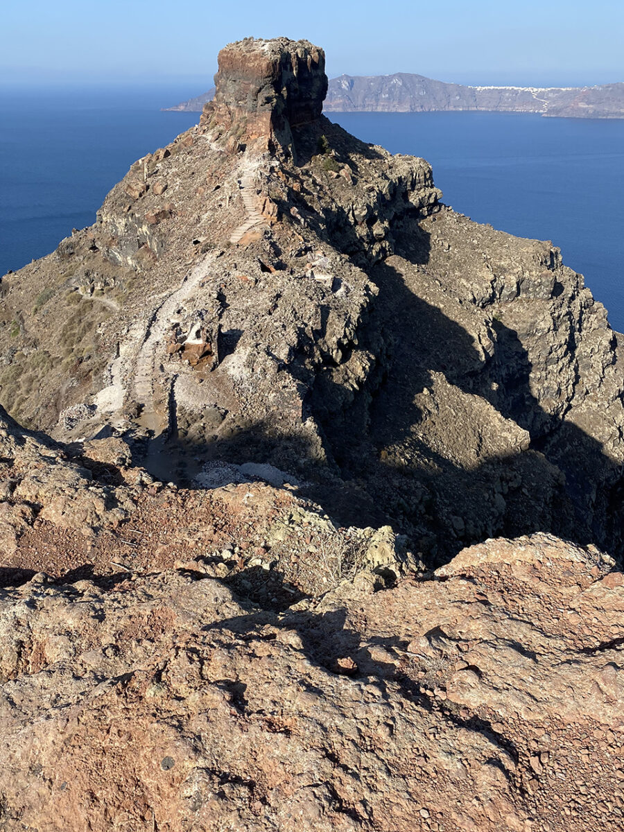 Climb Skaros Rock during your seven days in Santorini.