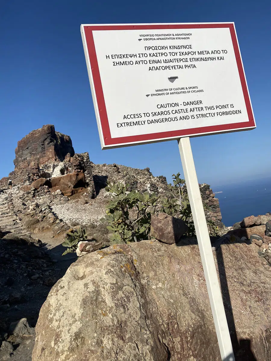 Climb Skaros Rock during your seven days in Santorini.