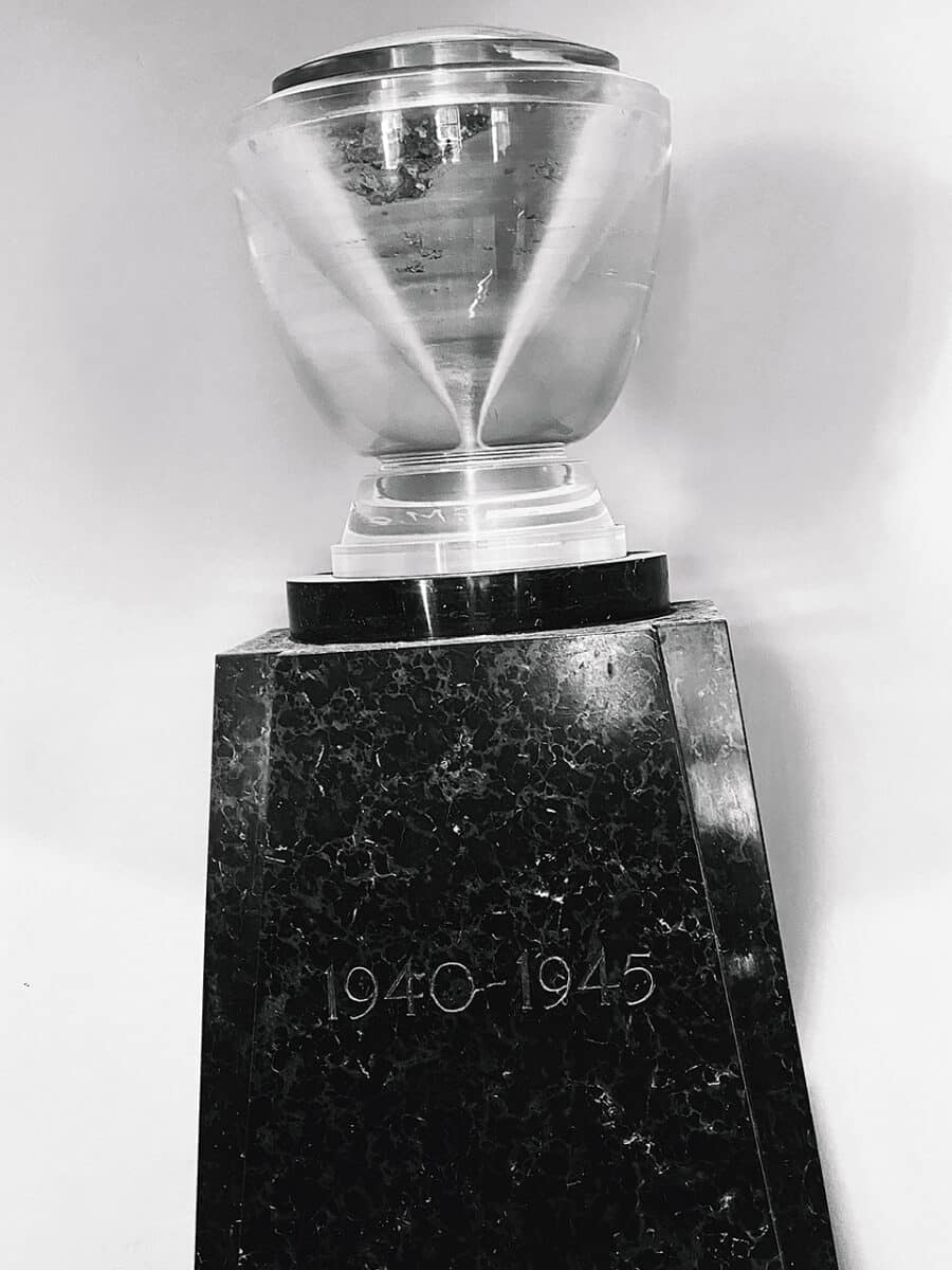 Urn containing ashes of the holocaust victims, Auschwitz.