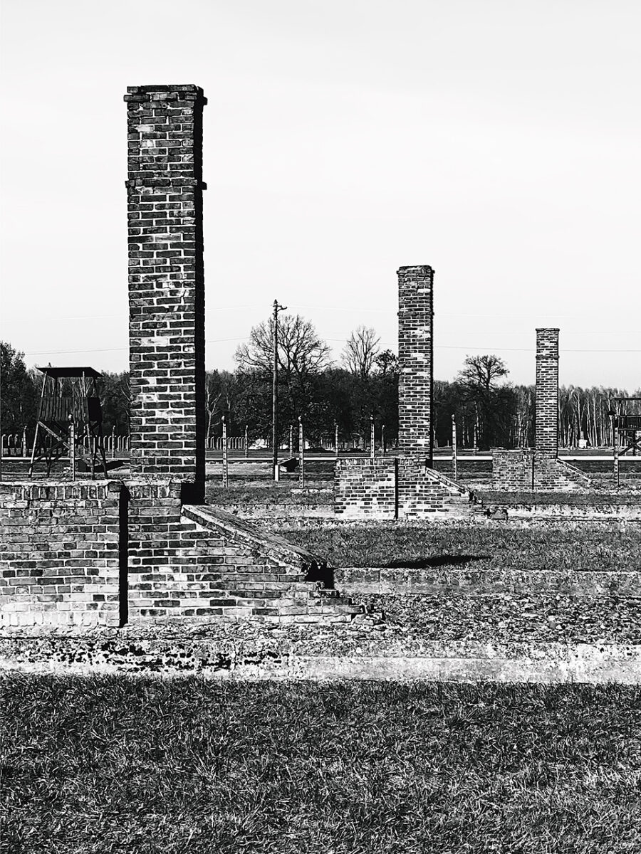 Remains of gas chamber and prison blocks. How to visit Auschwitz from Kraków.