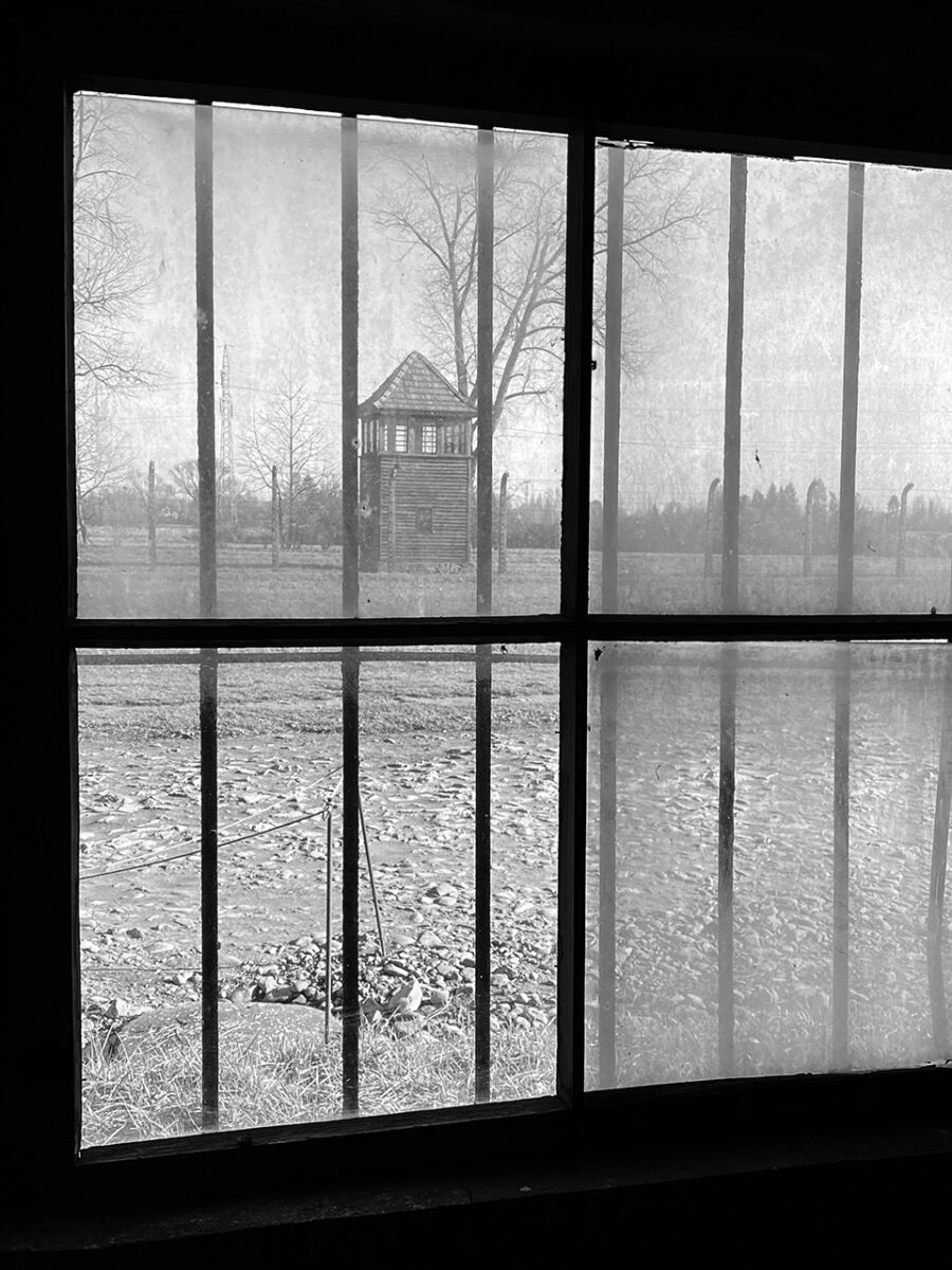 Inside the prison blocks of Auschwitz.
