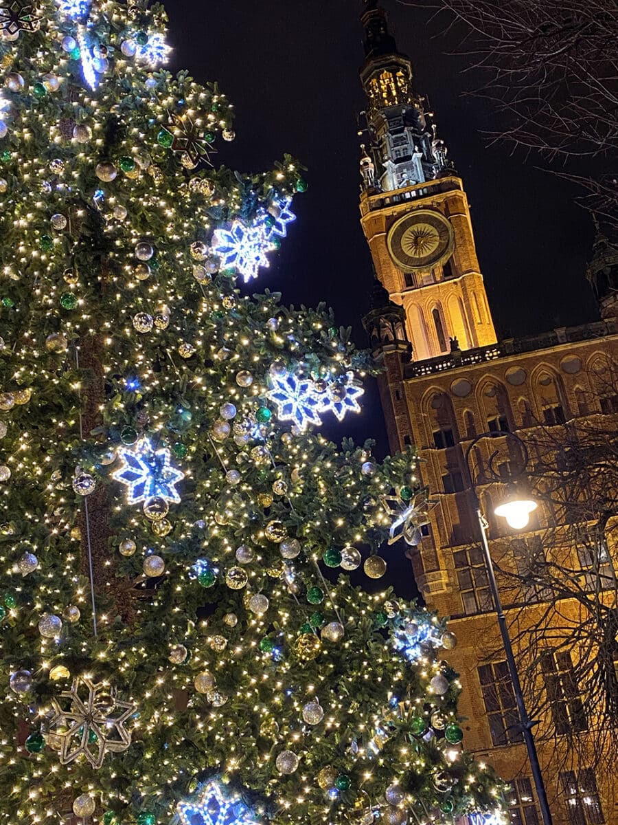 Visit Gdańsk at Christmas and see the lights.