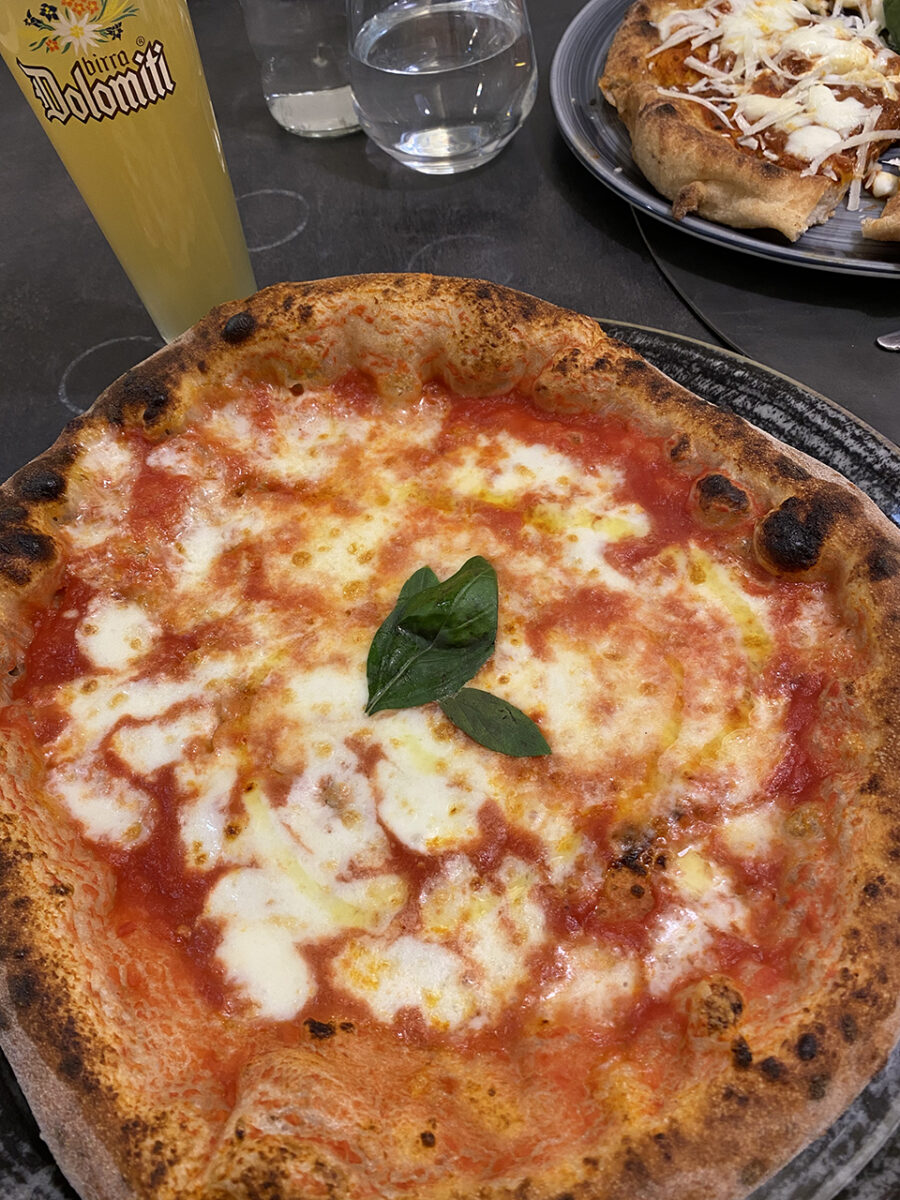 Traditional Neopolitan pizza in Venice.