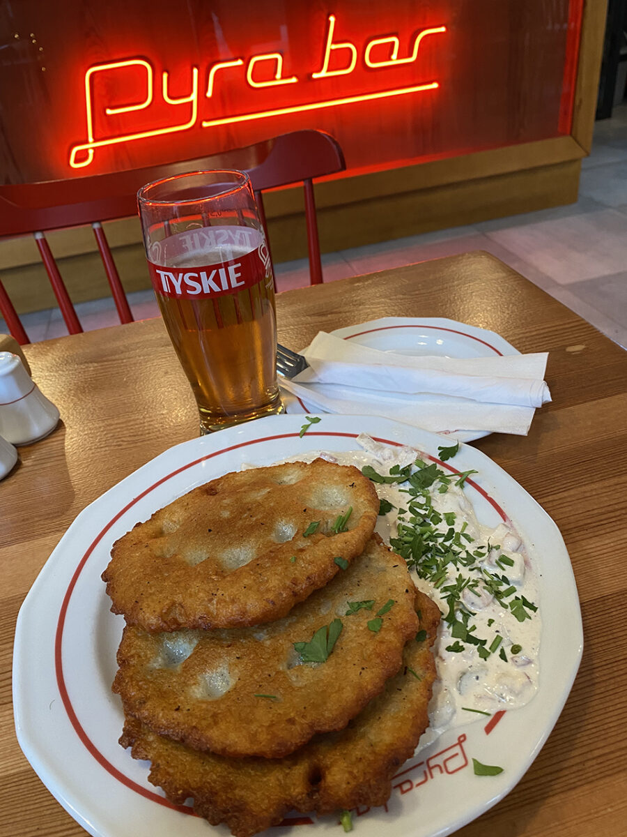 Pyra Bar, Gdańsk, for potato pancakes, fries, soups and more.