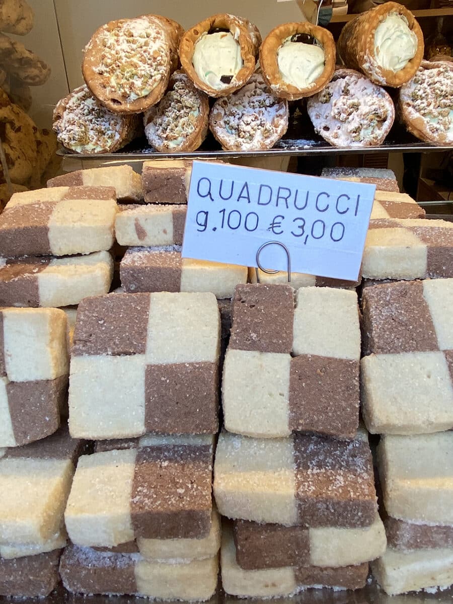 Sweet treats in a Venice bakery.