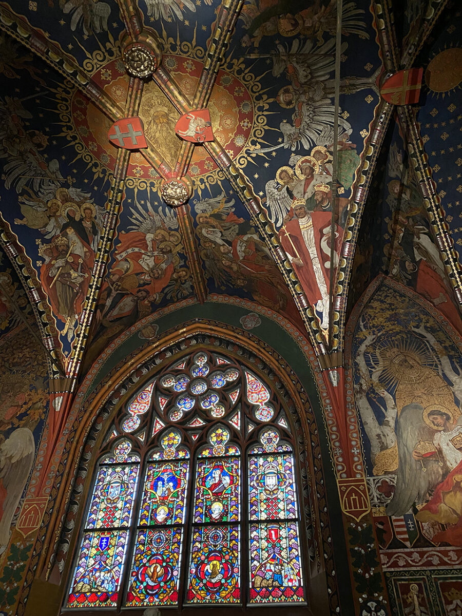 Inside Wawel Cathedral.