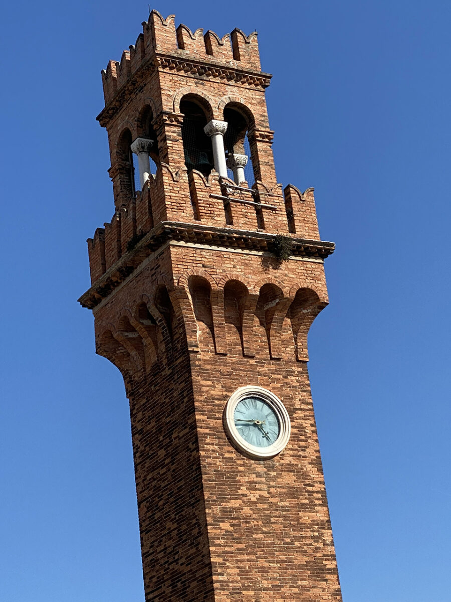 The clock towers of Murano.