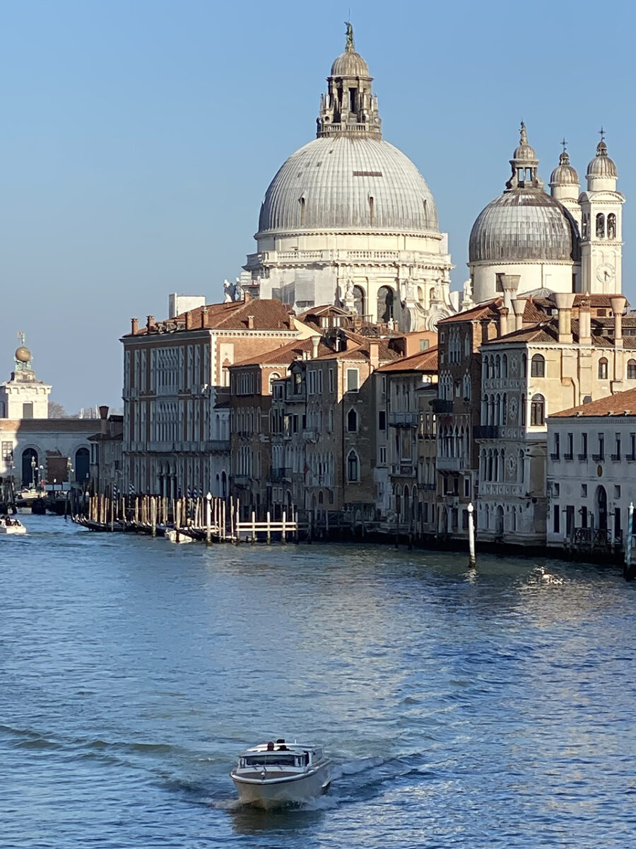 A view down the Grand Canal, Venice.