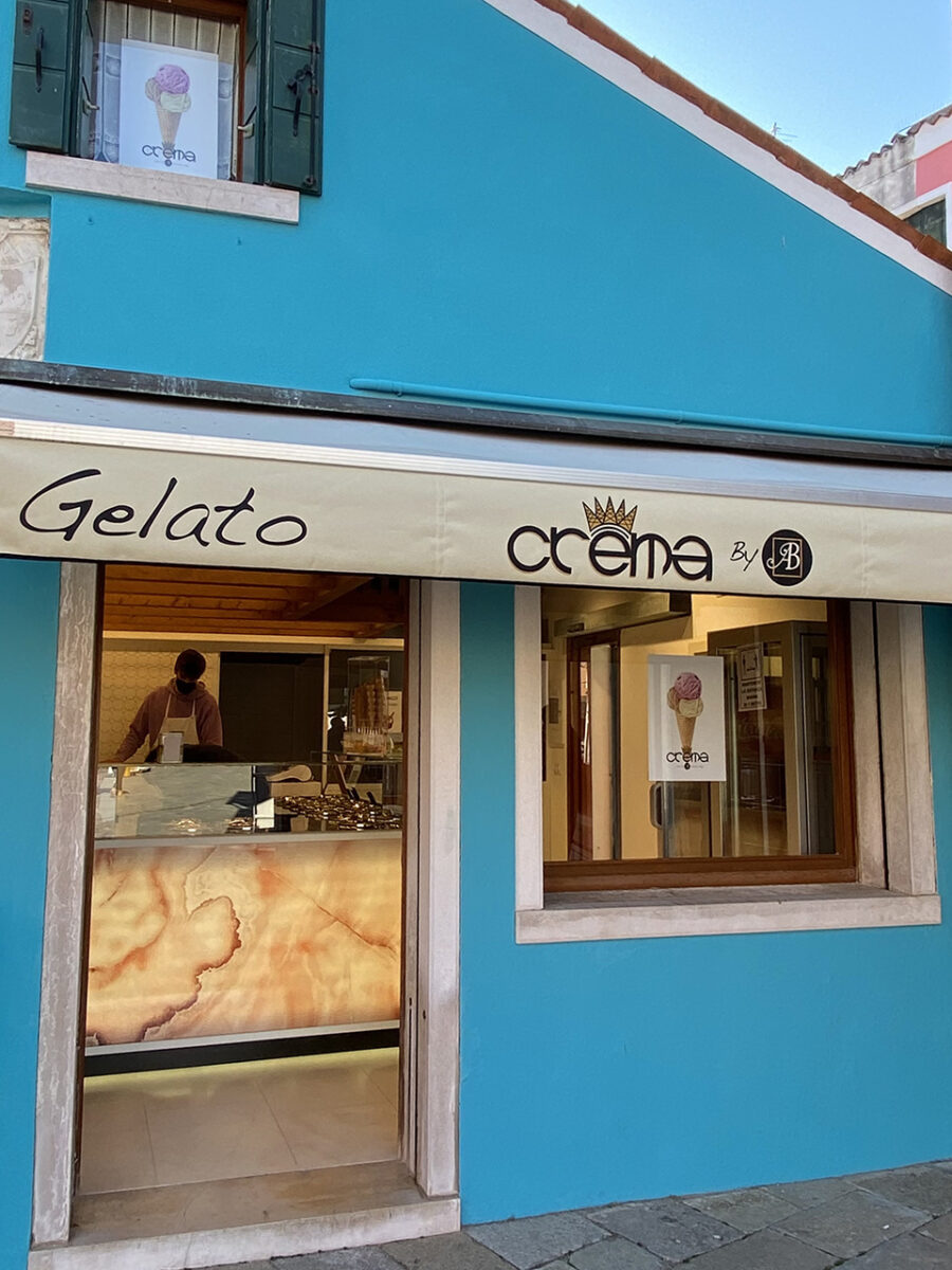 Gelato in Burano, Italy.