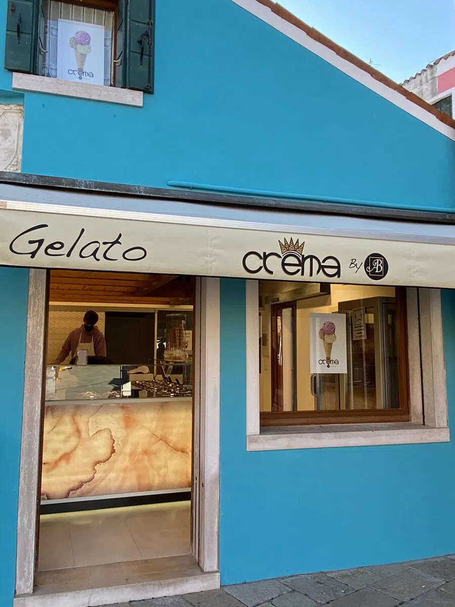 Gelato in Burano, Italy.