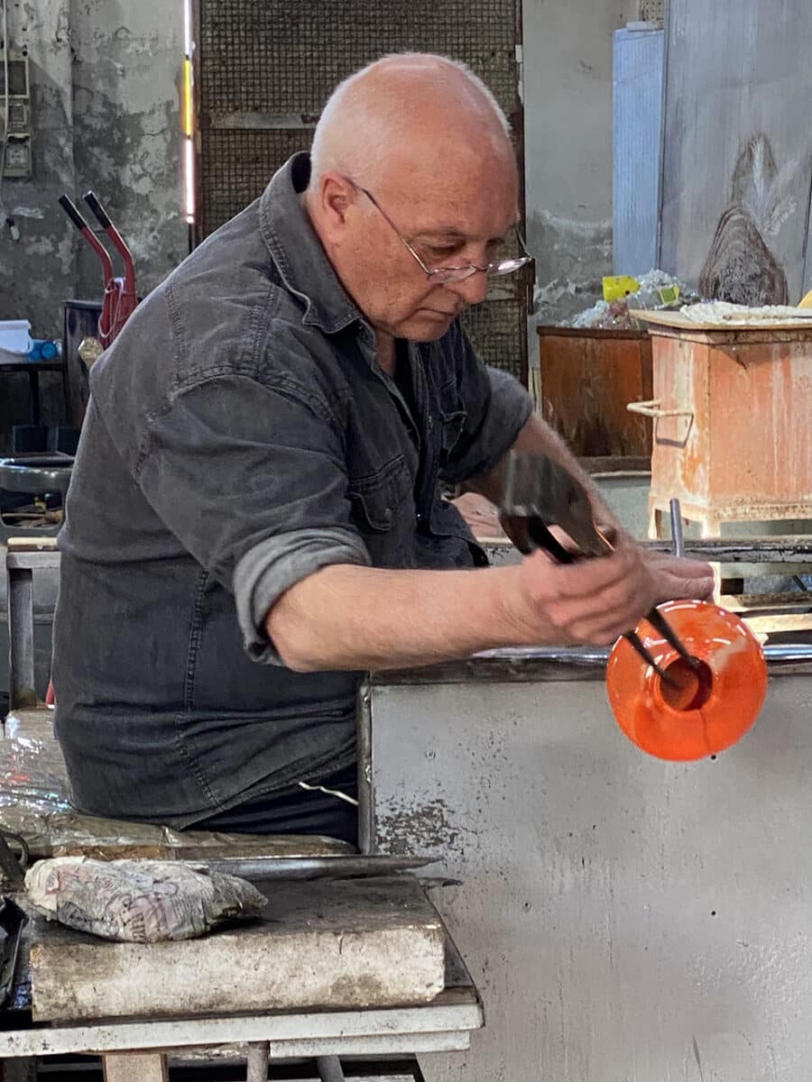 Glass blowing demonstration, Murano.