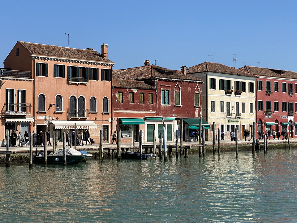 The pastel coloured buildings of Murano, Italy.