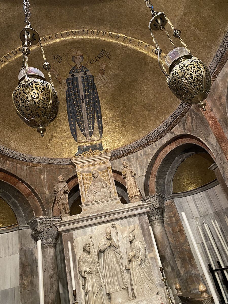 Inside Saint Mark's Basilica, Venice.