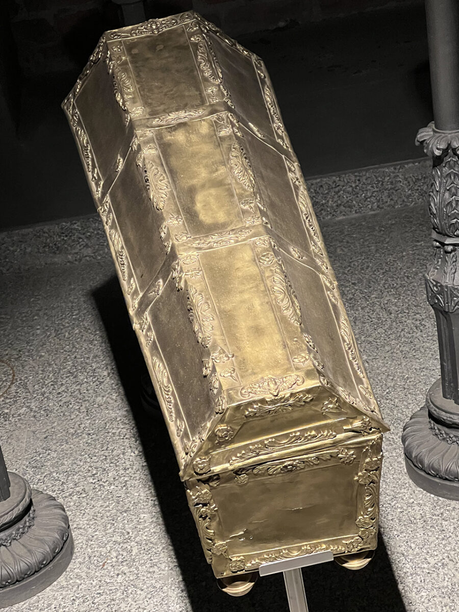Gold coffin in the crypt of Saint John.