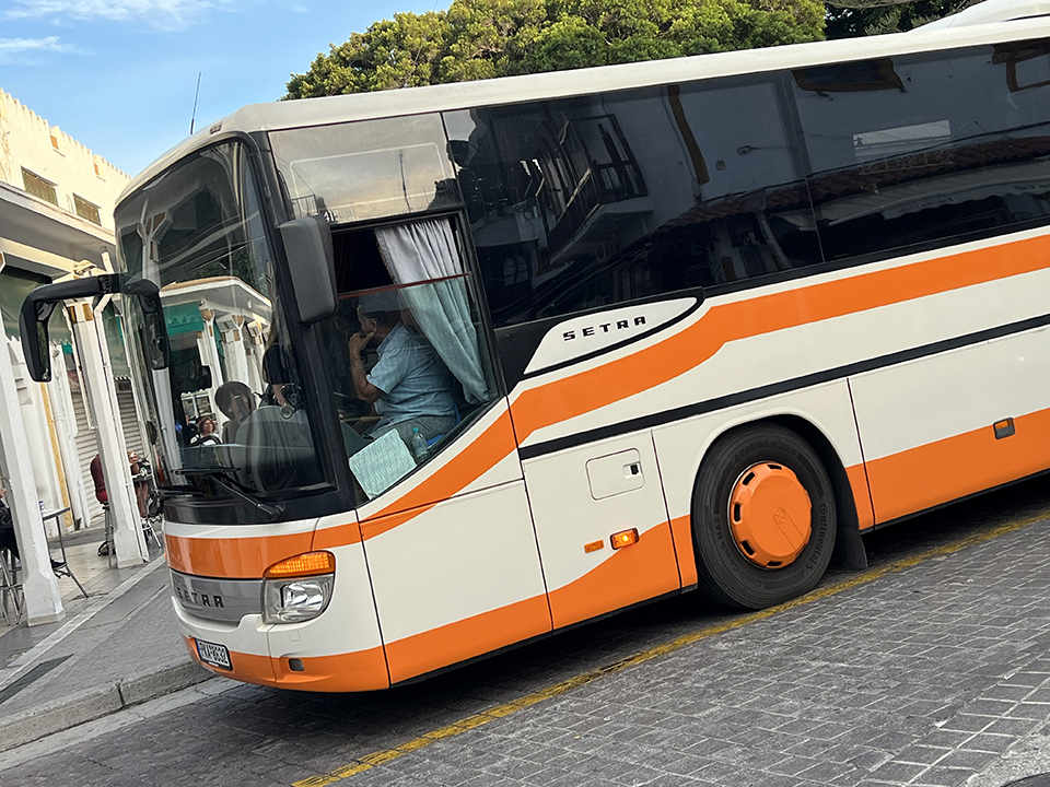 KTEL Bus to Lindos, Rhodes.