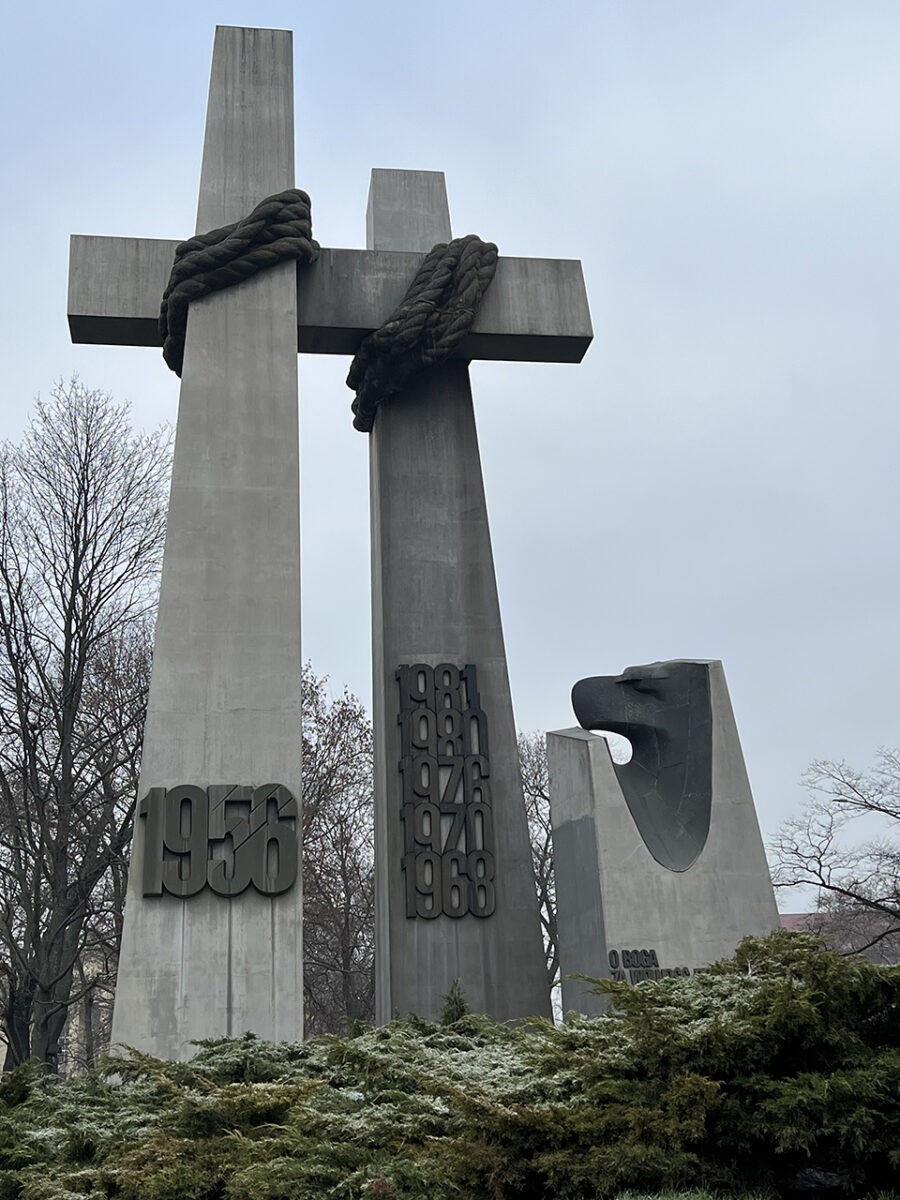 Memorials to Polish movements and remnants of a pst era.