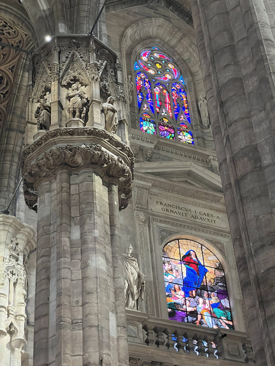 Inside the Duomo, Milan.