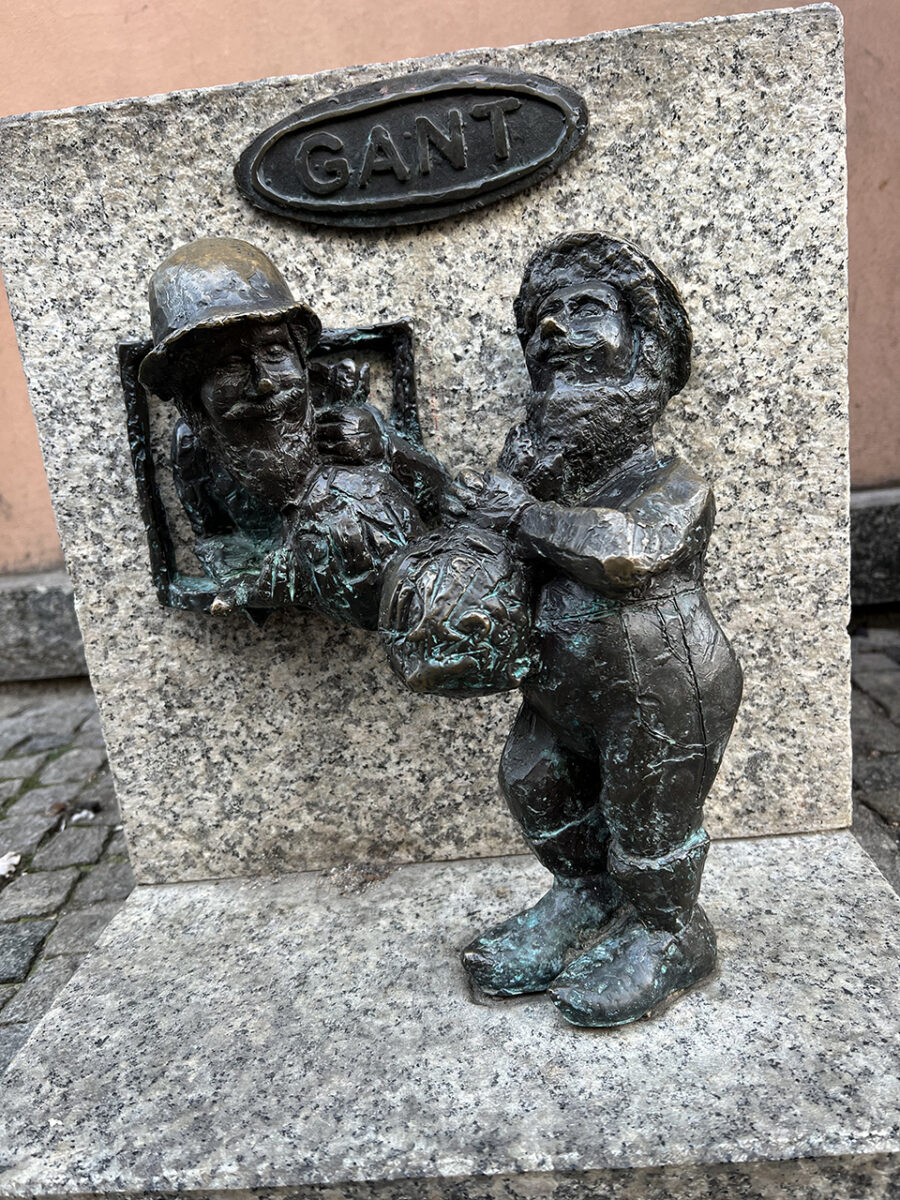 On the hunt for the gnomes of Wrocław, Poland.