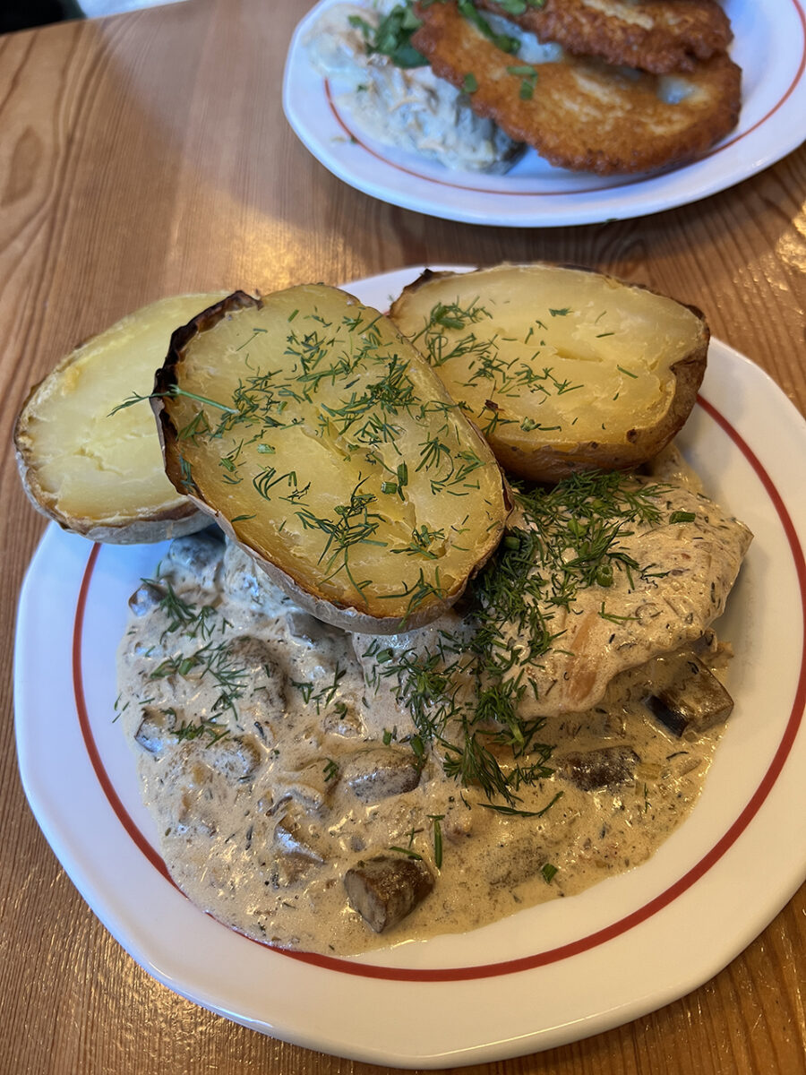 Baked potatoes, Pyra Bar, Gdańsk.