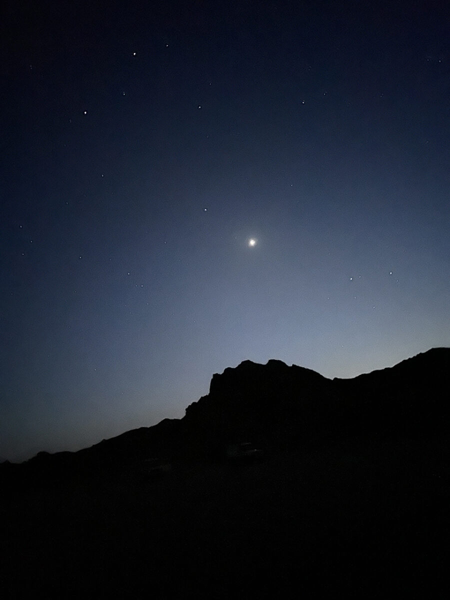 Looking at the stars and galaxies over the desert in Hurghada, Egypt.