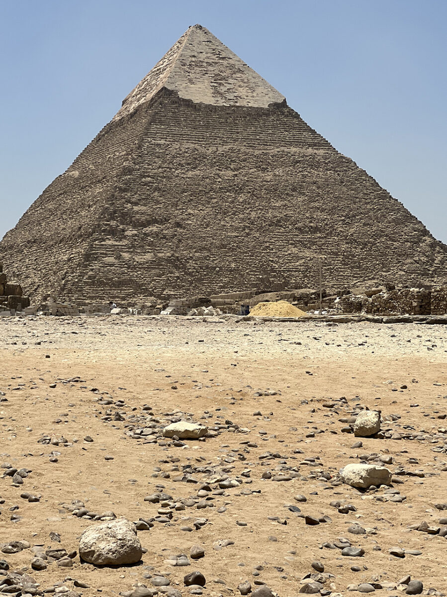 Exploring the Pyramids of Giza.